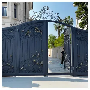 China Sliding Gate Wrought Iron Gates Aluminum Gate Design For Home thumbnail-3