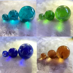 Colored Glass Beads 14mm x 16mm x 25mm Glass Marbles Galactic Jewelry Glass Balls thumbnail-1