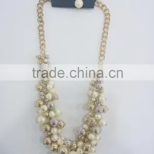 FASHION MULTI BEADED NECKLACE EARRING SET thumbnail-1