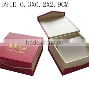 P1591E Classic Book Shape Cardboard Paper Jewelry Earring Box With Velvet Lined thumbnail-1