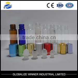 10ml Bule Glass Roll on Bottle With Aluminum Cap With Plastic Ball Steel Ball thumbnail-3
