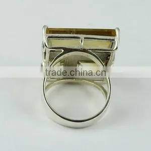 Gemstone Citrine Ring, Fine Silver Jewellery, 925 Silver Jewellery thumbnail-5