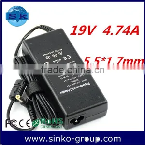 AC 100-240V 1.5A 50-60Hz Factory Price Oem Switching Laptop Adapter for Acer 19v 4.74a 5.5*1.7mm thumbnail-1