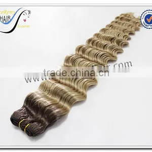 Wholesale Grade 7a Deep Wave Omnre Color Hair Weave 100% Virgin Brazilian Human Hair thumbnail-3