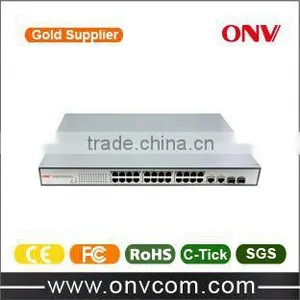 Managed Switch Poe 24 Port With 24 PoE Ports and 2 Gigabit Combo Port , thumbnail-1