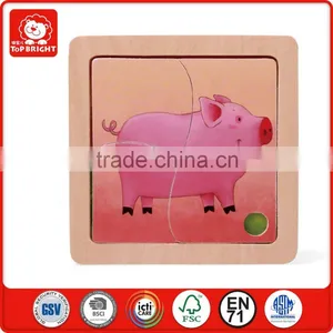 2016 New Design Pink Pig Jigsaw Puzzles New Toys For Kids thumbnail-1