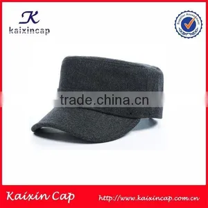 Good Quality Tweed Flat Top Military Hat&Cap/Custom Blank Flat Top Tweed Cap thumbnail-1