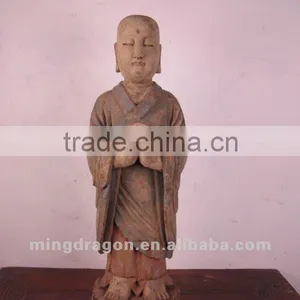 Chinese Antique Furniture Tune Wood Buddha thumbnail-1
