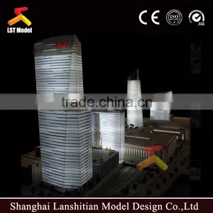 Public Building Model With Led Light for Real Estate Exhibition thumbnail-1