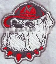 2016 Cartoon Animal Dog Custom Iron on Applique Cross, Iron on Embroidered Hockey Patches thumbnail-1