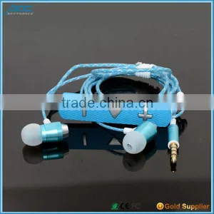 Blue Color Smartphone Metal Earphones With Microphone and Volume Remote thumbnail-6