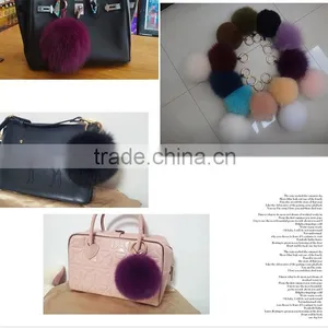 2016 New Fashion Genuine Fox Fur Ball for Keychain Bag Toy Accessories thumbnail-4