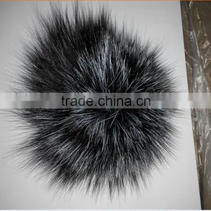 Silver Fox Fur Balls for Hats thumbnail-2