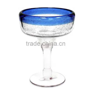 Blue Thick Rim Leadfree Customized Size Margaret Glass Set High Quality in Stocks Unique Model thumbnail-1