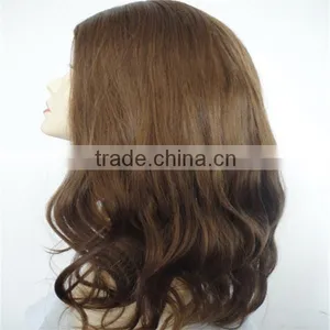 Virgin Human Hair Silk Straight European Hair Wig for White Women thumbnail-1