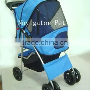 Dog Soft Stroller With Large Storage Basket thumbnail-1
