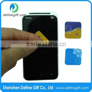 Double Sides Imprint Smartphone Adhesive Microfiber Phone Cleaner Sticker thumbnail-1