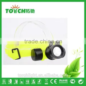 Diving Light Headlamp CRE E T6 LED High Power Yellow Color Light Waterproof Diving Headlight 1200Lm Use 1*18650/AAA Battery thumbnail-1