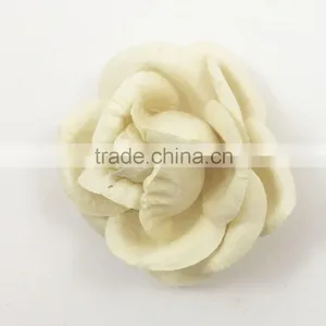 Pale Yellow Cream, Large Handmade Mulberry Paper Flower, Wedding Party, Scrap-booking Crafts thumbnail-1