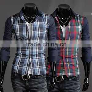 Flannel Shirts for Man,Customed Mens Red Black Check Long Sleeve Thick Flannel Shirts thumbnail-1