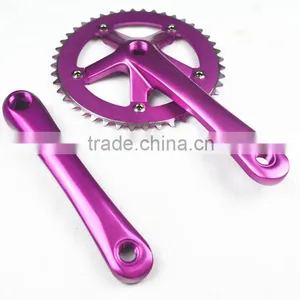 Colorful Fixed Gear Bike Bicycle Chainwheel Chain Wheel 42t Alloy Crankset China Chainwhel Factory thumbnail-4