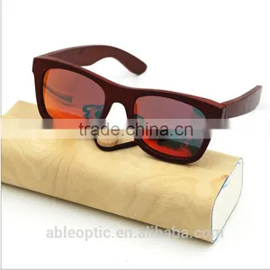 New Stylish 2016 Vogue UV400 Mirror Lens Custom Italy Design Bamboo Wooden Polarized Sunglasses CE Supplier's Choice thumbnail-6