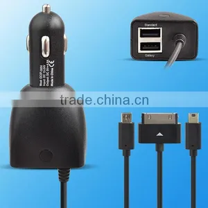 Phone Accessories Dual Usb Car Charger With Cables Manufacture in China thumbnail-1