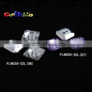32L(20mm) Octagon Acrylic Sewing Rhinestone Button For Apparel Bag Accessories #FLN020-32L(Mix-s) thumbnail-1