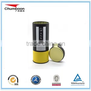 Customized SGS Hot Sale Round Double Lid Tea Sugar Coffee Candy Tin Box thumbnail-1