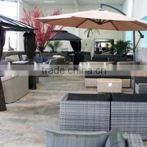 Fashionable Italy Style Outdoor Rattan Coffee Table and Chairs Set Round Wicker Sofa thumbnail-3
