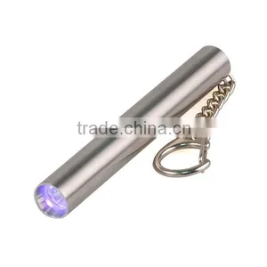 AA Battery Powered Metal Key Chain Light LED UV Keychain Light thumbnail-2