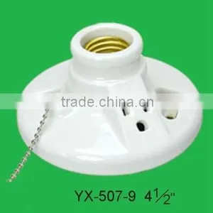 E27 Ceiling Porcelain Lampholder With Switch YX-507-6 thumbnail-2