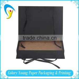 Guangzhou Factory Fibreboard Clamshell Cosmetic Box With Ribbon Handle thumbnail-2