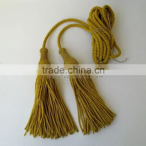French Gold Metallic Bullion Regular Silk Tassels for Church Vestments | Silk Tassels Supplier From Pakistan thumbnail-1