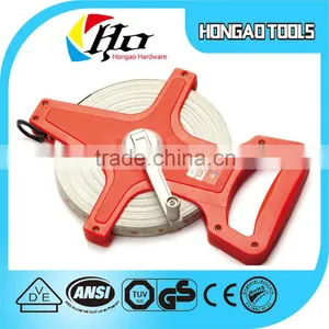Automatic Stop Fiberglass Tape Measure White Blade Metric and Inch Measure Tape thumbnail-1