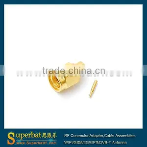 rf Coaxial Sma Connector SMA Solder Plug Connector for .141'' Cable RG402 rf Sma Connector Adapter thumbnail-1