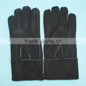 Fashion Fur Gloves Whole Lamb Fur Leather Hand Stitch Leather Gloves,KZ140038 thumbnail-1
