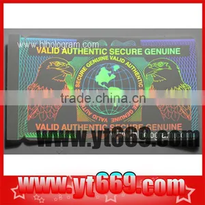 Anti-fake PVC Custom Card Hologram Overlay thumbnail-1