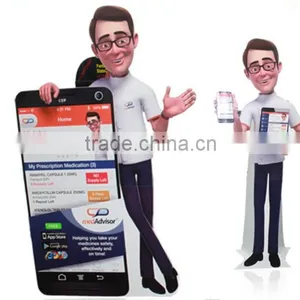 Eco-friendly Custom Advertising Portable Standee Display Cardboard Stand Commercial Fingure Image Paper Display thumbnail-1