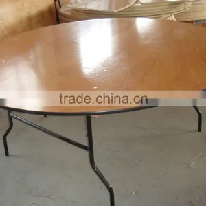 Outdoor Round Wooden Folding Table thumbnail-2