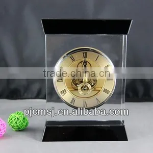 Crystal Glass Table Clock for Decration or Gifts thumbnail-1