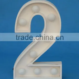 2016 New Wood - Plastic Composite Marquee Number Light or Led Number Light Lighting Exposed Luminous Led Letter Signage thumbnail-3