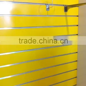 China Factory Price Rose Design 15mm18mm Gridwall Panels Slotted MDF Melamine Mdf Used in Supermarket thumbnail-1