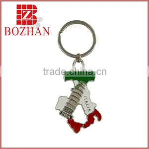 Hot Sell Promotional Fashion Custom Metal Italian Keychain thumbnail-1