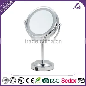 Hot Selling 6 Inch Lighted Makeup Table Cosmetic Vanity Mirror With Light for Christmas Gift thumbnail-1