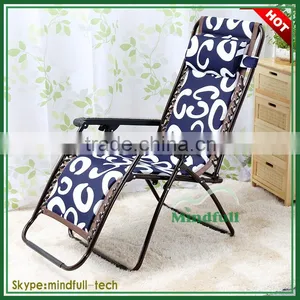 22mm*1mm Steel High Back Folding Chair Zero Gravity Garden Recliner Chair thumbnail-1