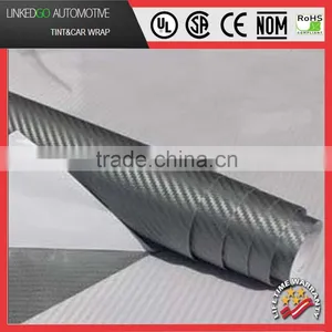 Most Popular Car Vinyl Sticker Used Car Cover 1.52*30M Gray 3D Carbon Fiber thumbnail-1