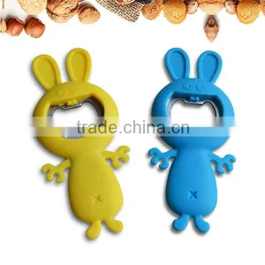 Cute Rabbit Shaped Silicone With Stainless Steel Bottle Opener Of Kitchen Tools thumbnail-1