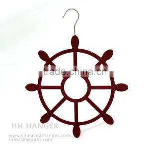 Cheap Wholesale Velvet Tie Hanger, Multifunctional Flocked Scarves Hanger thumbnail-1