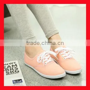 Light Orange Lady Fashion Canvas Shoe Lace up Hot Sale thumbnail-1
